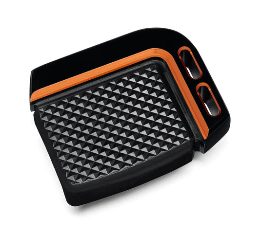 Harley-Davidson® Adversary Small Brake Pedal Pad - Black/Orange