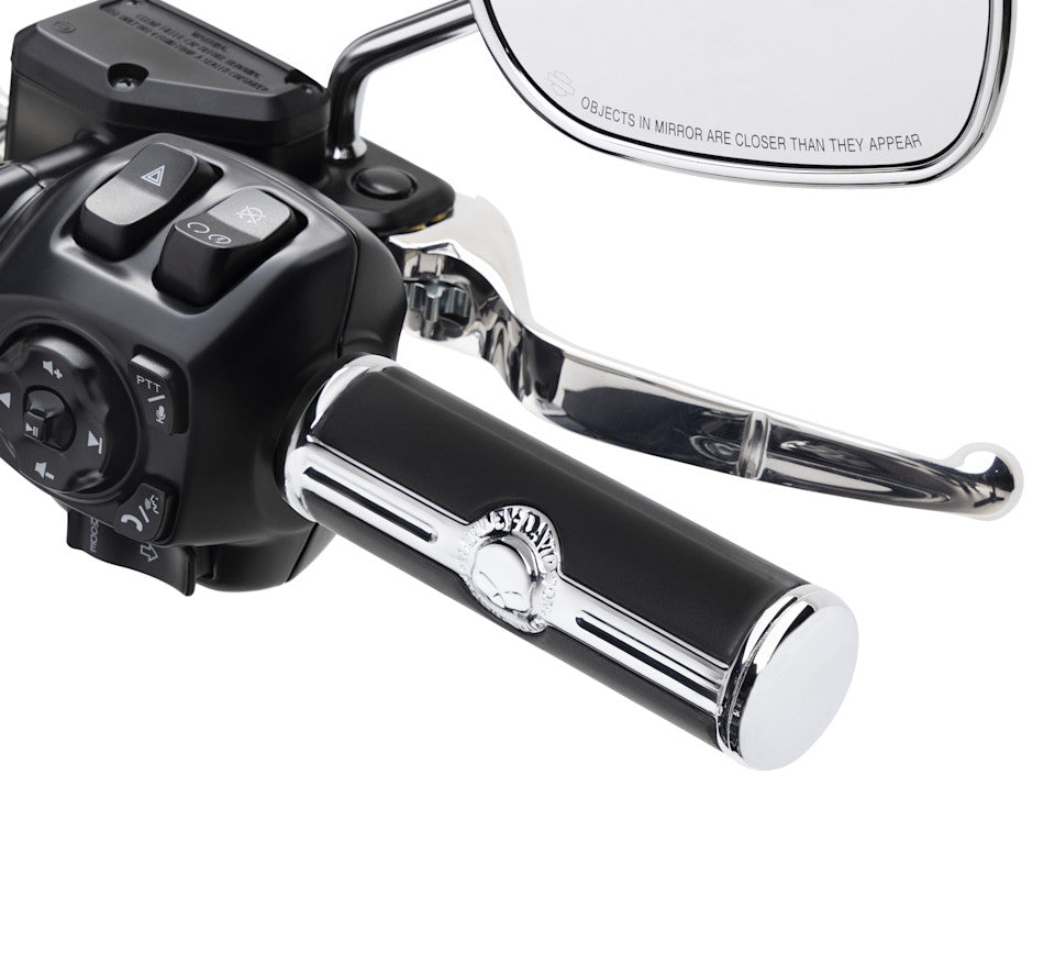 Harley-Davidson® Willie G Skull Hand Grips - Chrome
