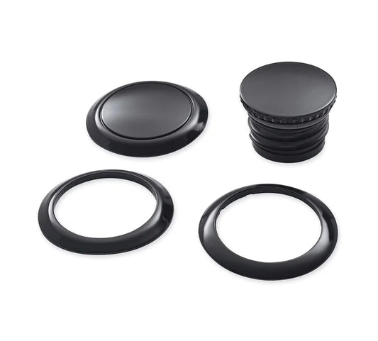 Harley-Davidson® Flush-Mount Fuel Cap and Left Side Tank Cap Kit - Black