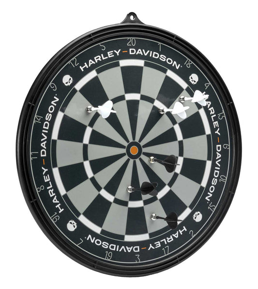 Harley-Davidson® Willie G Skull Logo Double-Sided Magnetic Dartboard w/ Darts