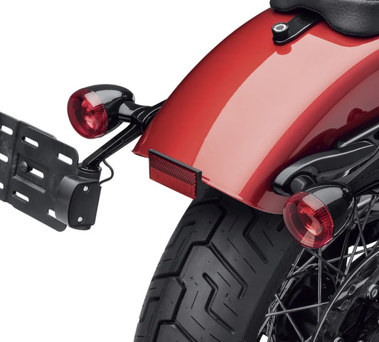 Harley-Davidson® Rear Turn Signal/License Plate Relocation Kit - Black