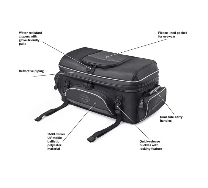 Harley-Davidson® Onyx Premium Luggage Tour-Pak Rack Bag