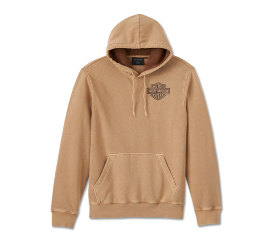 Harley-Davidson® Men's Eagle Soars Alone Slub Hoodie - Tannin