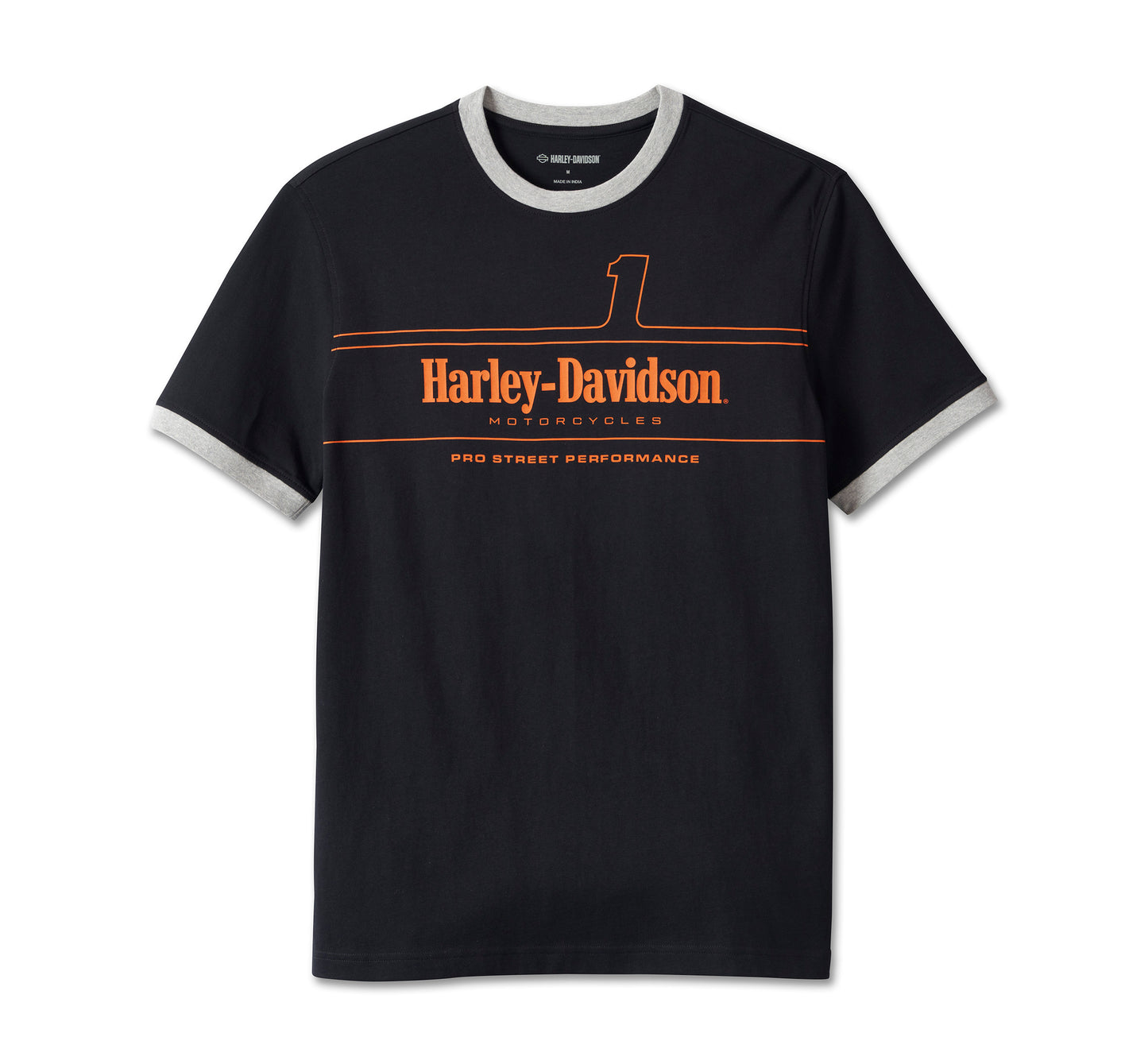 Harley-Davidson® Men's #1 Racing Ringer Tee - Black Beauty