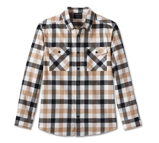 Harley-Davidson® Men's Essence Shirt - Tan Plaid