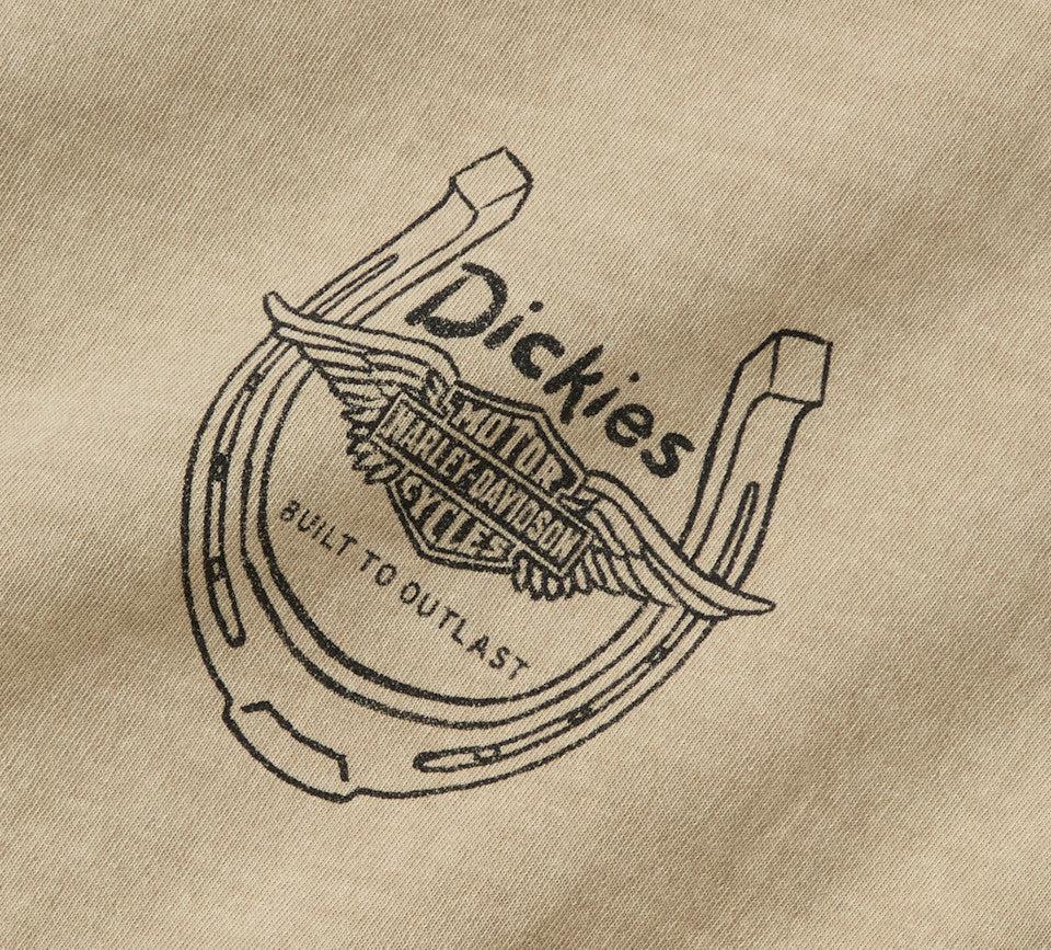 Harley-Davidson® Men's Dickies x H-D Horsepower Heavyweight Pigment Dyed Tee - Khaki