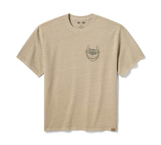 Harley-Davidson® Men's Dickies x H-D Horsepower Heavyweight Pigment Dyed Tee - Khaki