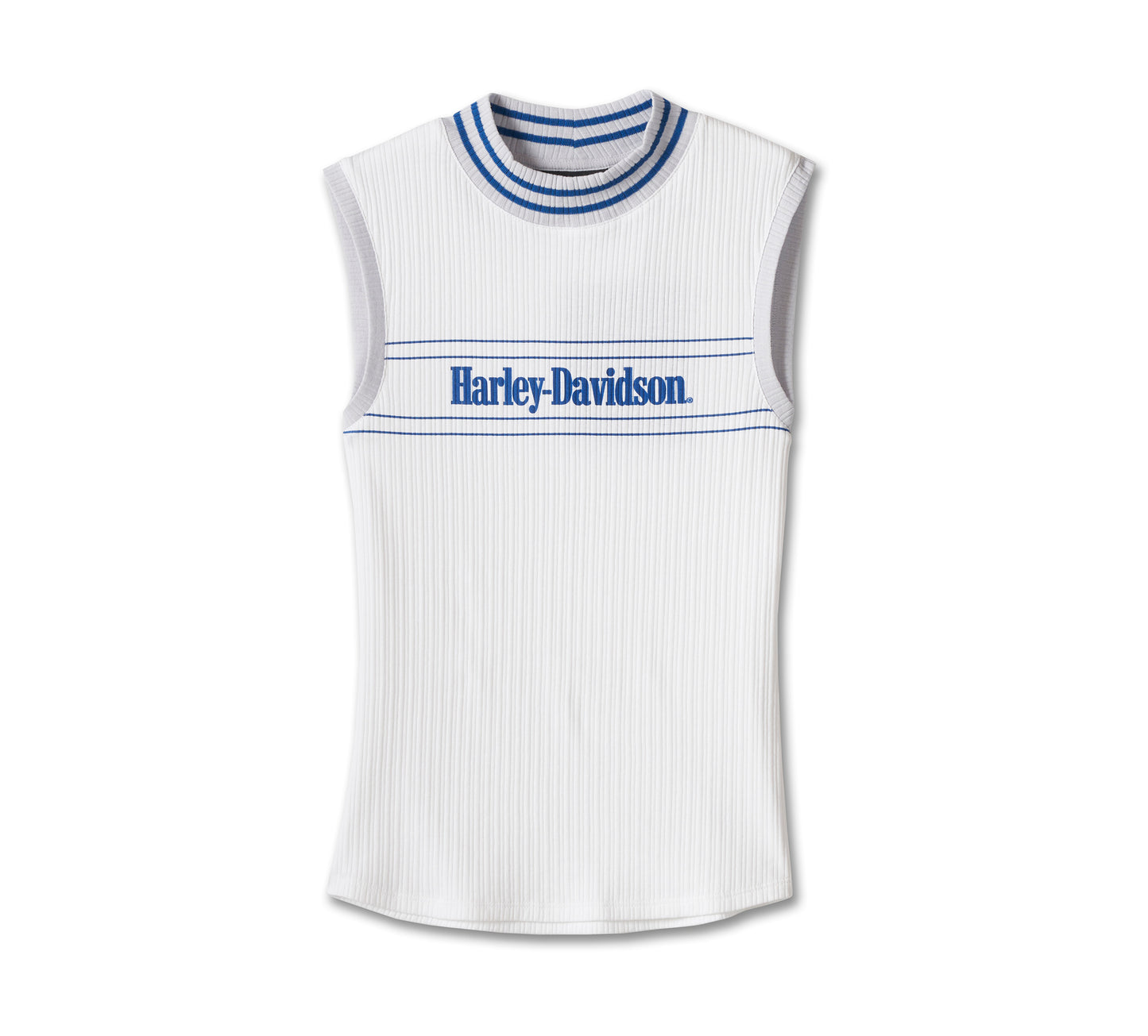 Harley-Davidson® Women's Victory High-Neck Sleeveless Top - Bright White