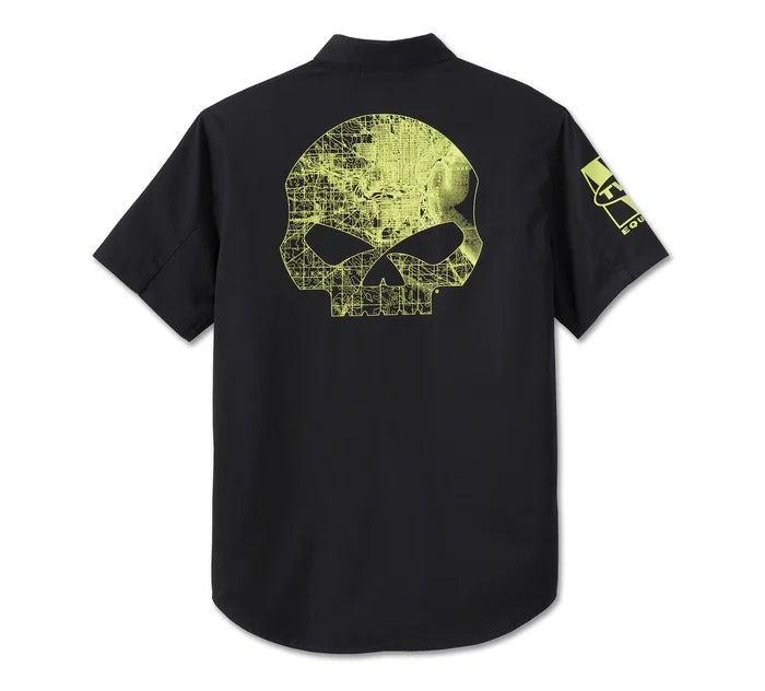 Harley-Davidson® Men's Willie G Skull Short Sleeve Shirt - Black Beauty