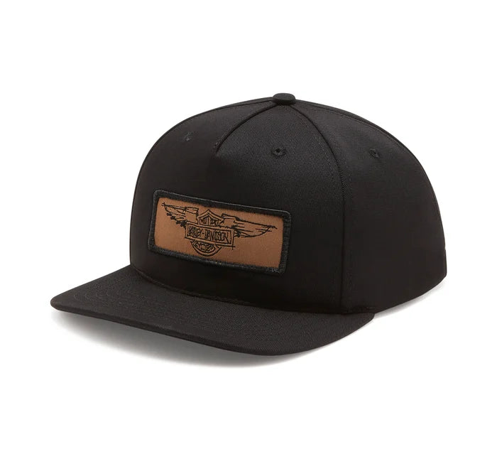 Harley-Davidson® Willie G. Silver Wings Leather Patch Adjustable Baseball Cap