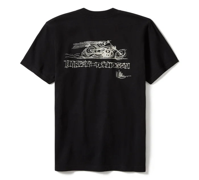 Harley-Davidson® Fast Willie Short Sleeve Tee - True Black