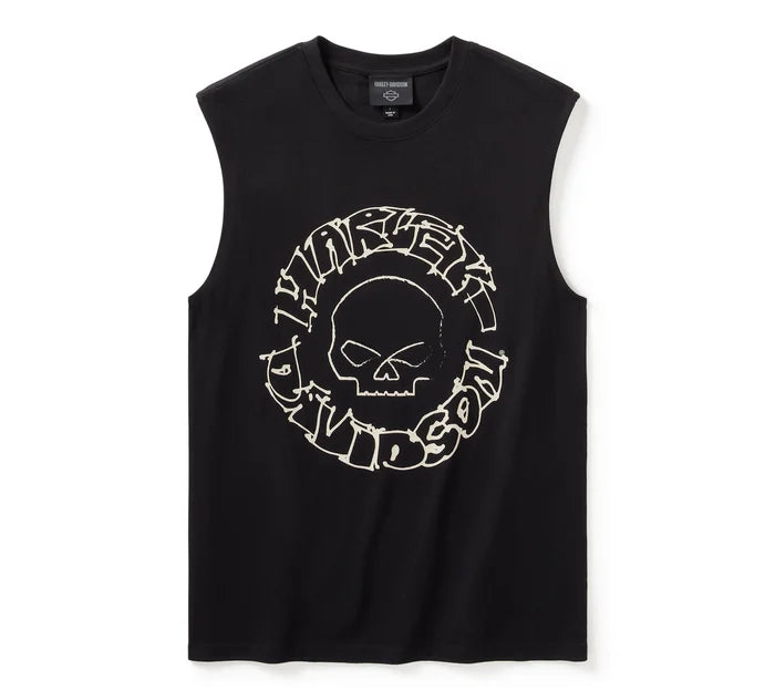 Harley-Davidson® Willie G Sketchy Skull Muscle Tee