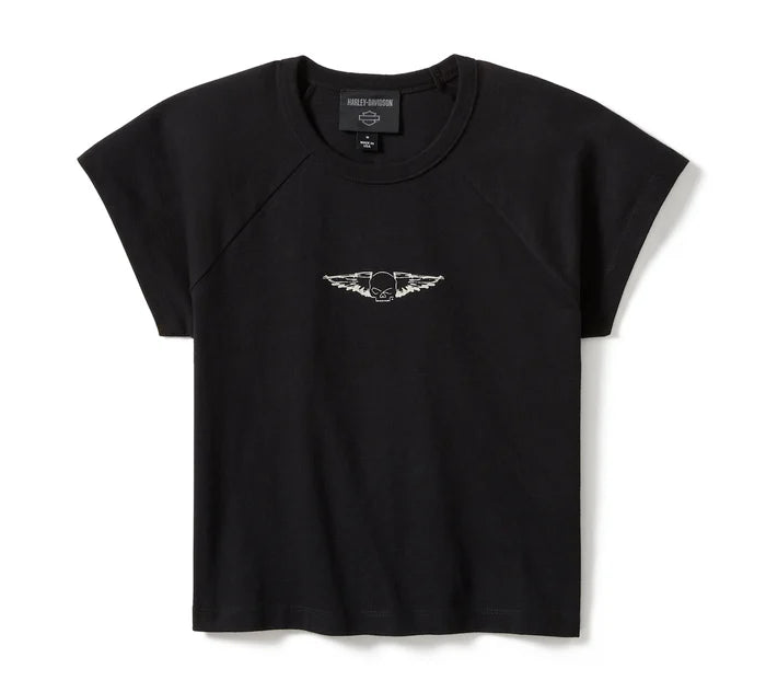 Harley-Davidson® Women's Willie G Silver Wings Baby Doll Tee