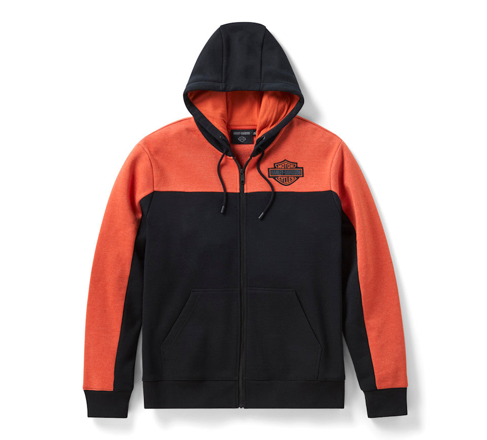 Harley-Davidson® Men's H-D Essential Color Blocked Full Zip Hoodie