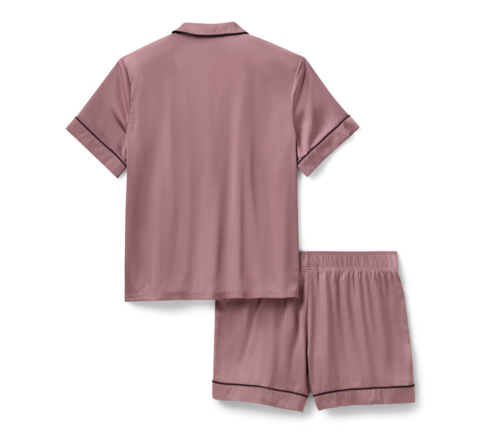 Harley-Davidson® Women's Satin Short Set - Nostalgia Rose
