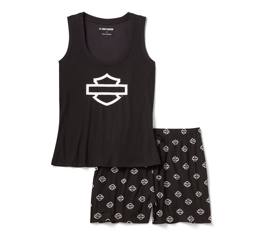 Harley-Davidson® Women's Open Bar & Shield Short Set - Harley Black