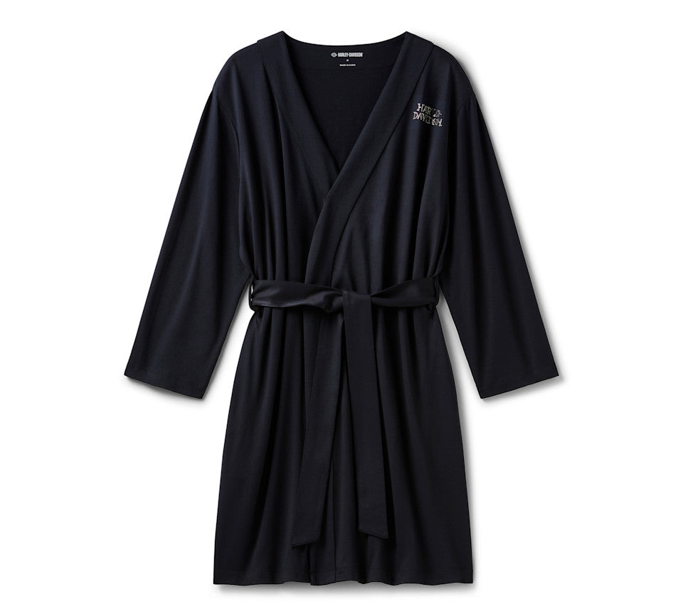 Harley-Davidson® Women's Willie G Skull Bling Robe - Harley Black