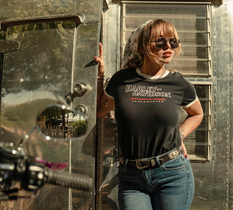 Harley-Davidson® Women's Screamin' Eagle Drop H Ringer Tee
