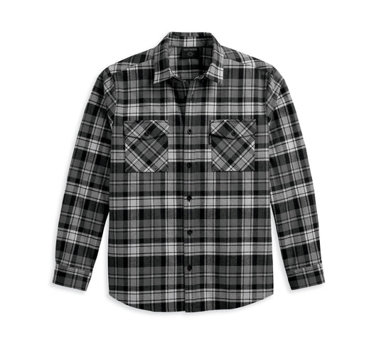 Harley-Davidson® Men's Essence Flannel - Black Plaid