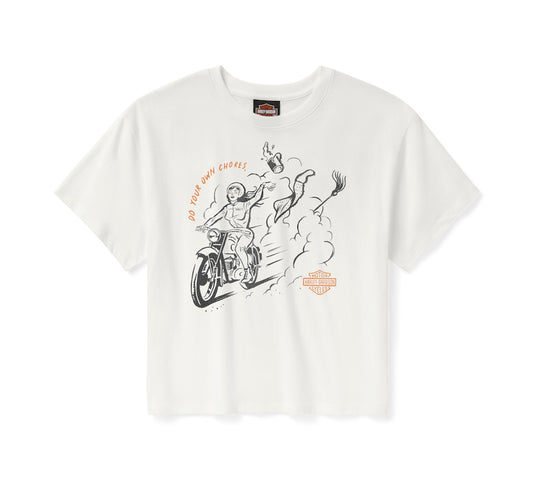 Harley-Davidson® Women's H-D Do Your Chores Boxy Crop Tee