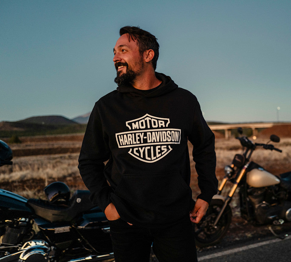 Harley-Davidson® Men's H-D Standard Bar & Shield Pullover Hoodie - Harley Black