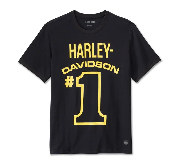 Harley-Davidson® Men's #1 Racing Mesh Ringer Tee - Harley Black