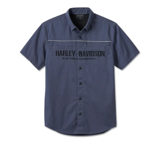 Harley-Davidson® Men's #1 Racing Performance Short Sleeve Shirt - Ombre Blue