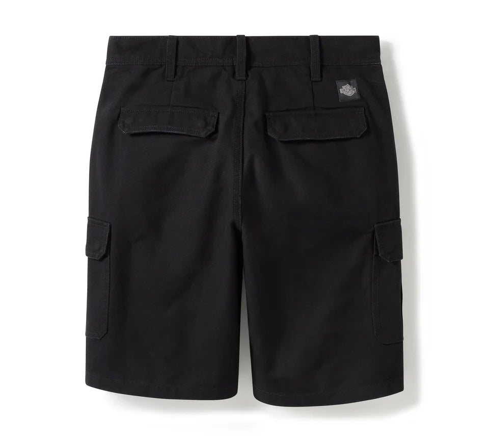 Harley-Davidson® Men's Heritage Canvas Cargo Shorts - Harley Black