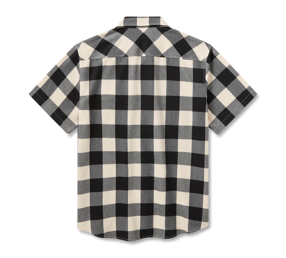 Harley-Davidson® Men's H-D Standard Short Sleeve Plaid Shirt - Birch & Harley Black
