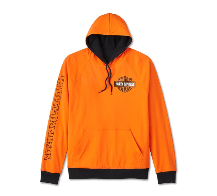 Harley-Davidson® Men's Spirit of Freedom Reversible Hoodie - Harley Black & Harley Orange