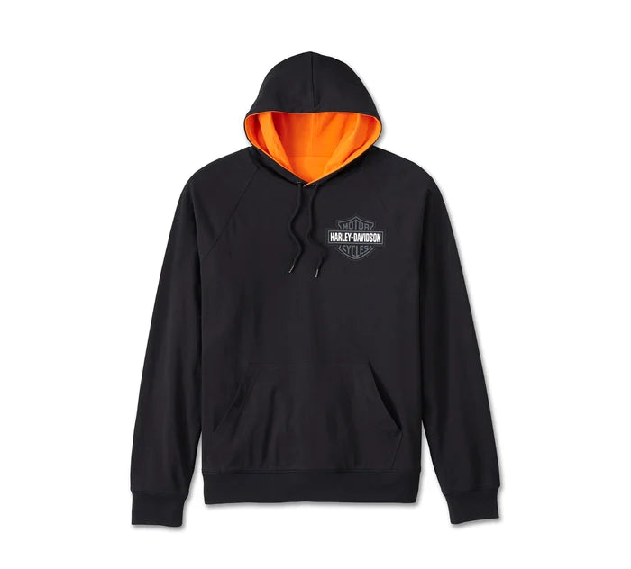 Harley-Davidson® Men's Spirit of Freedom Reversible Hoodie - Harley Black & Harley Orange