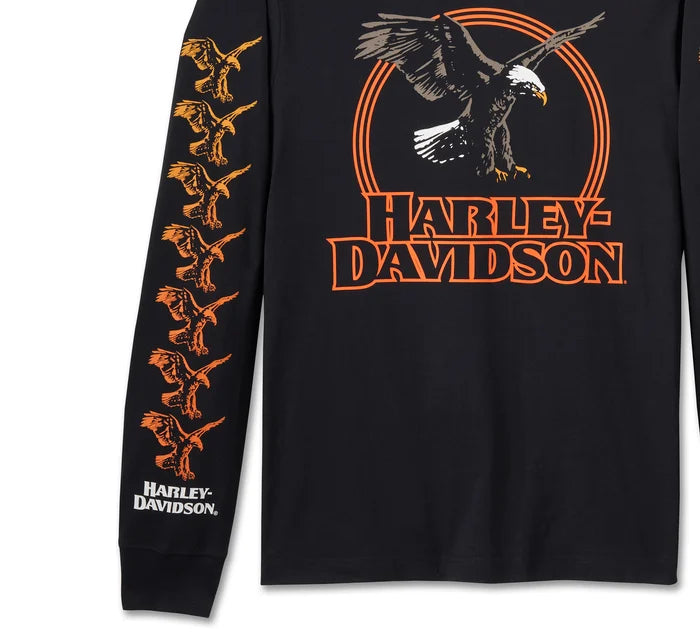 Harley-Davidson® Men's Rising Eagle Long Sleeve Tee - Harley Black