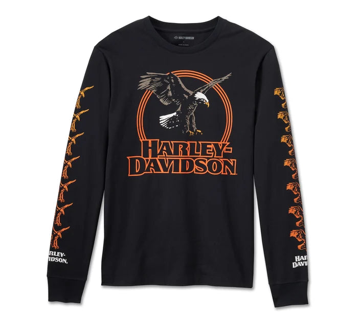 Harley-Davidson® Men's Rising Eagle Long Sleeve Tee - Harley Black