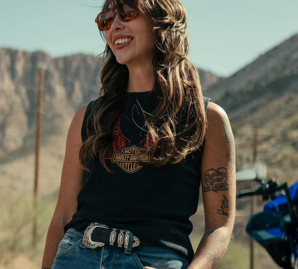 Harley-Davidson® Women's Chrome Eagle Ribbed Tank