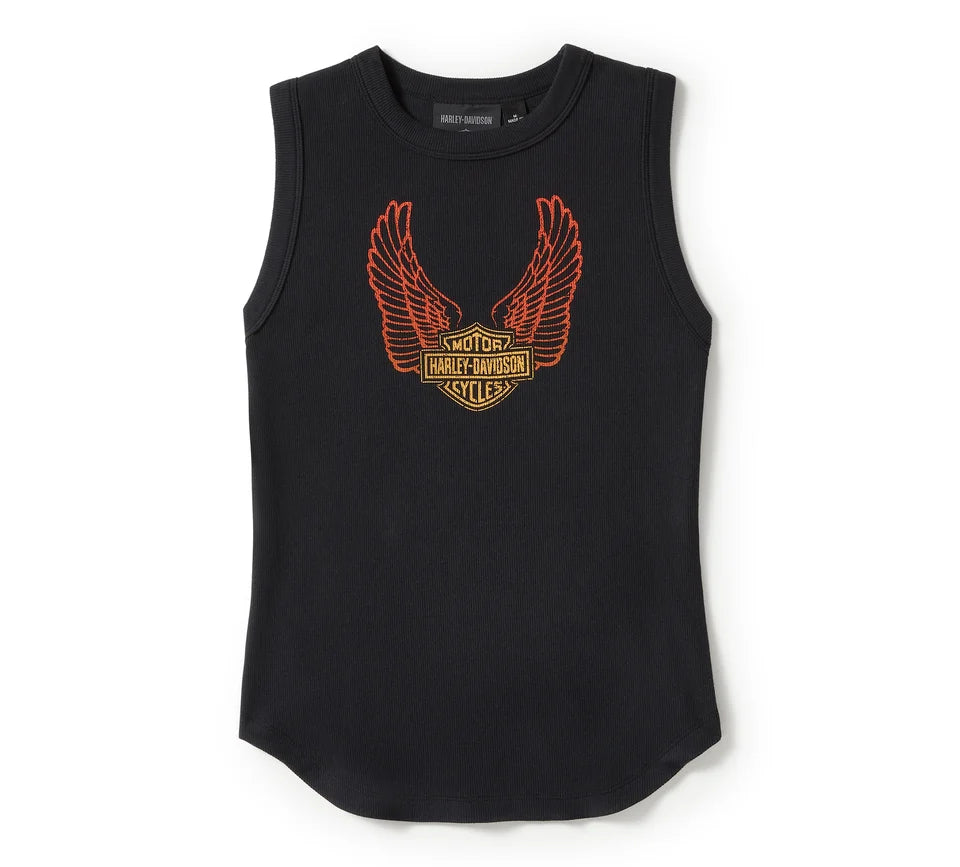 Harley-Davidson® Women's Chrome Eagle Ribbed Tank