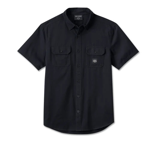 Harley-Davidson® Men's Rising Eagle Short Sleeve Shirt - Harley Black