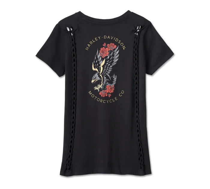 Harley-Davidson® Women's American Traditional Rip & Repair Tee - Harley Black