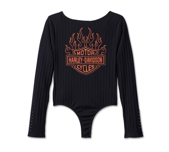 Harley-Davidson® Women's Fuel to Flames Ribbed Body Suit