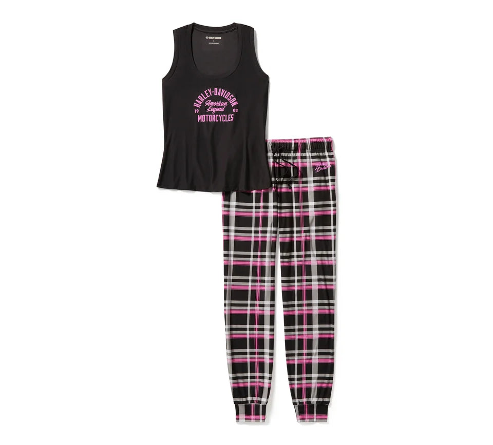 Harley-Davidson® Women's Plaid Pajama Pant Set