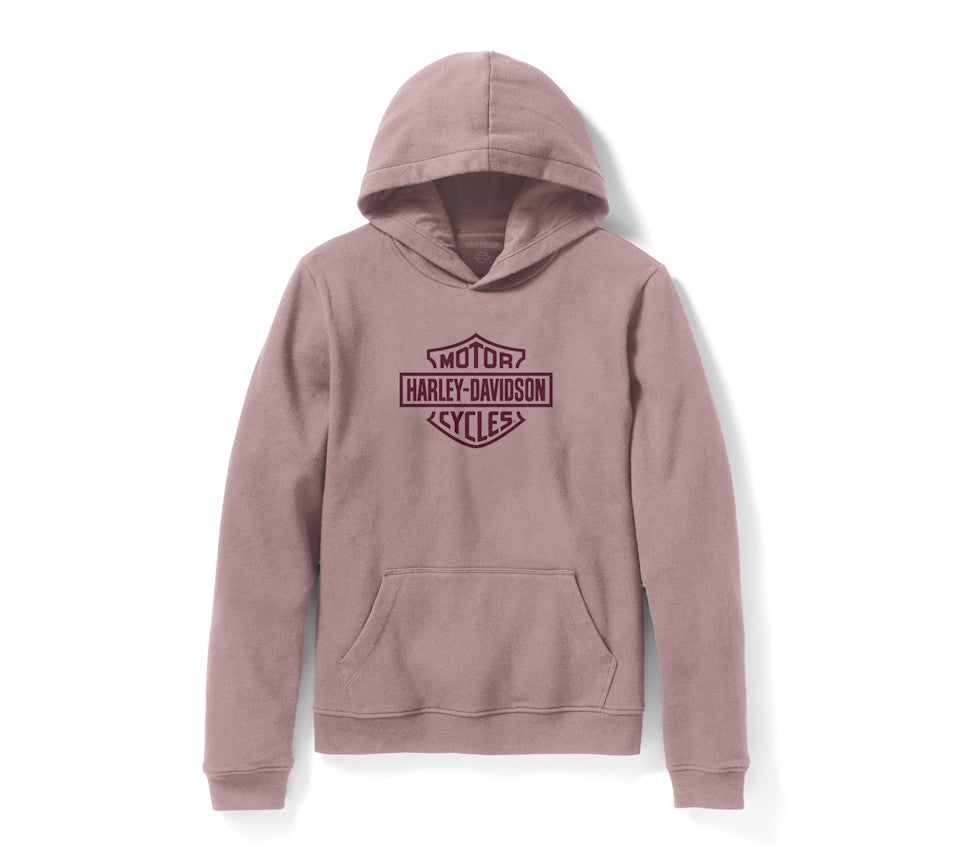 Harley-Davidson® Women's H-D Standard Bar & Shield Pullover Hoodie - Dusty Mauve