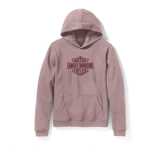 Harley-Davidson® Women's H-D Standard Bar & Shield Pullover Hoodie - Dusty Mauve