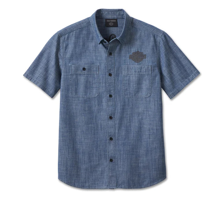 Harley-Davidson® Men's Club Crew Chambray Shirt