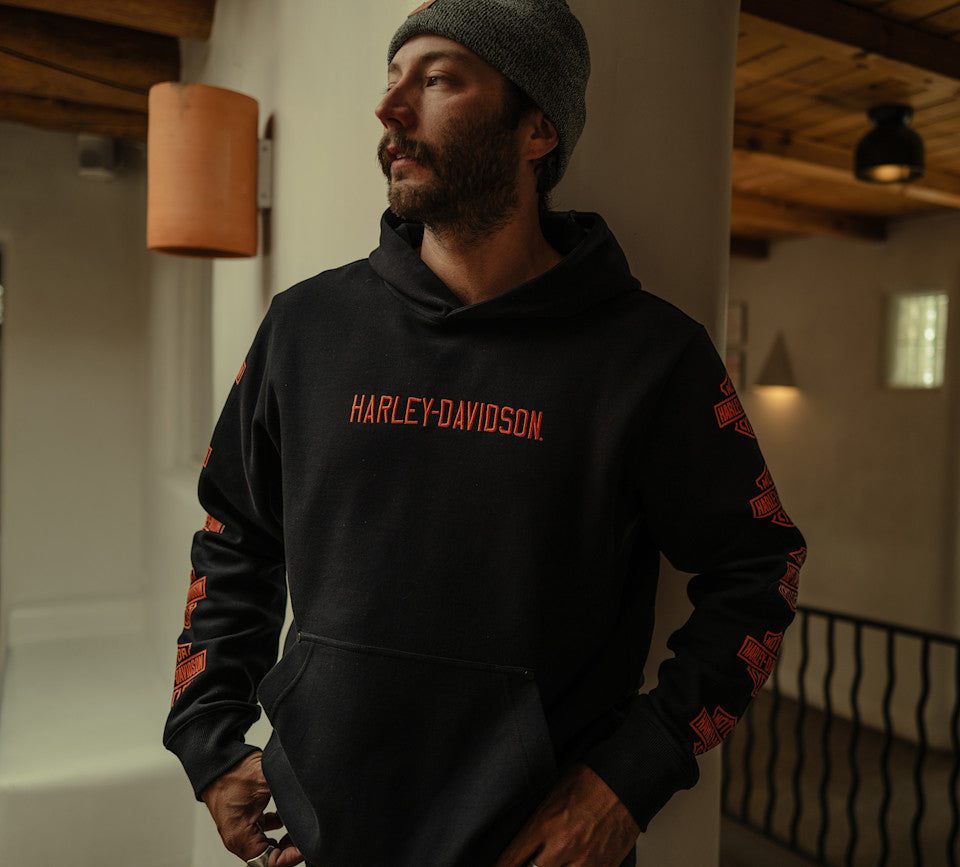 Harley-Davidson® Men's Essential Bar & Shield Pullover Hoodie - Harley Black