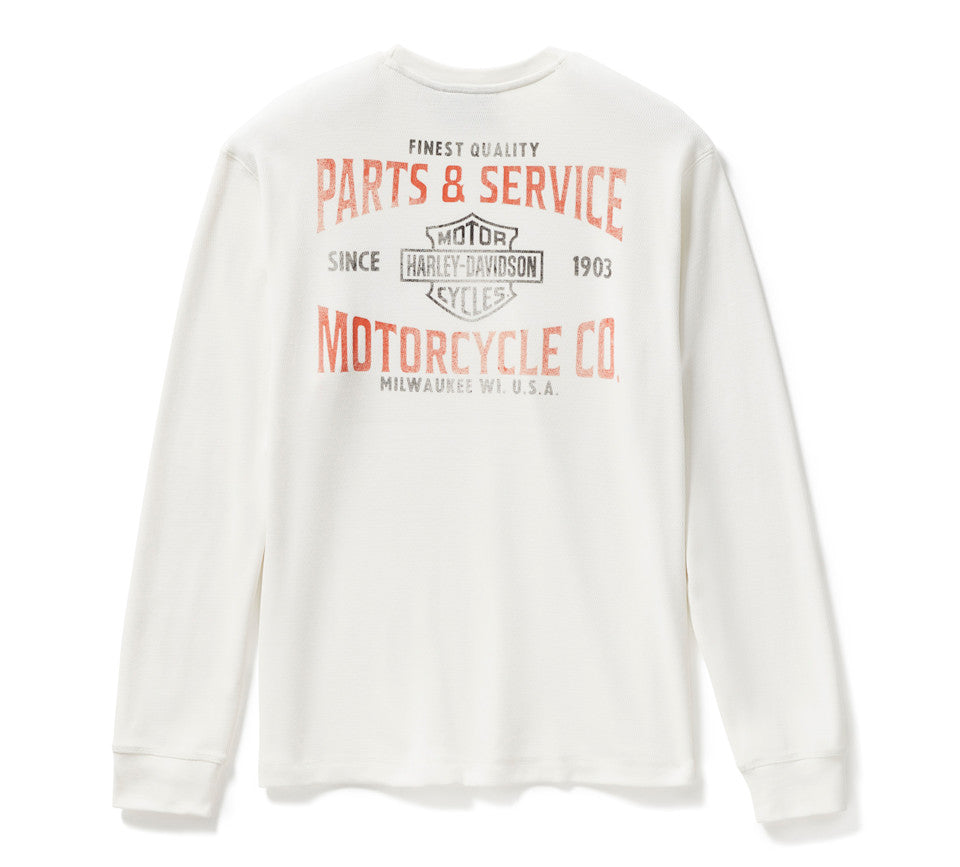 Harley-Davidson® Men's Parts & Service Long Sleeve Thermal - Cloud Dancer