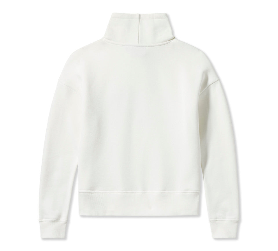 Harley-Davidson® Women's Essential Bar & Shield Funnel Neck Pullover - Cloud Dancer