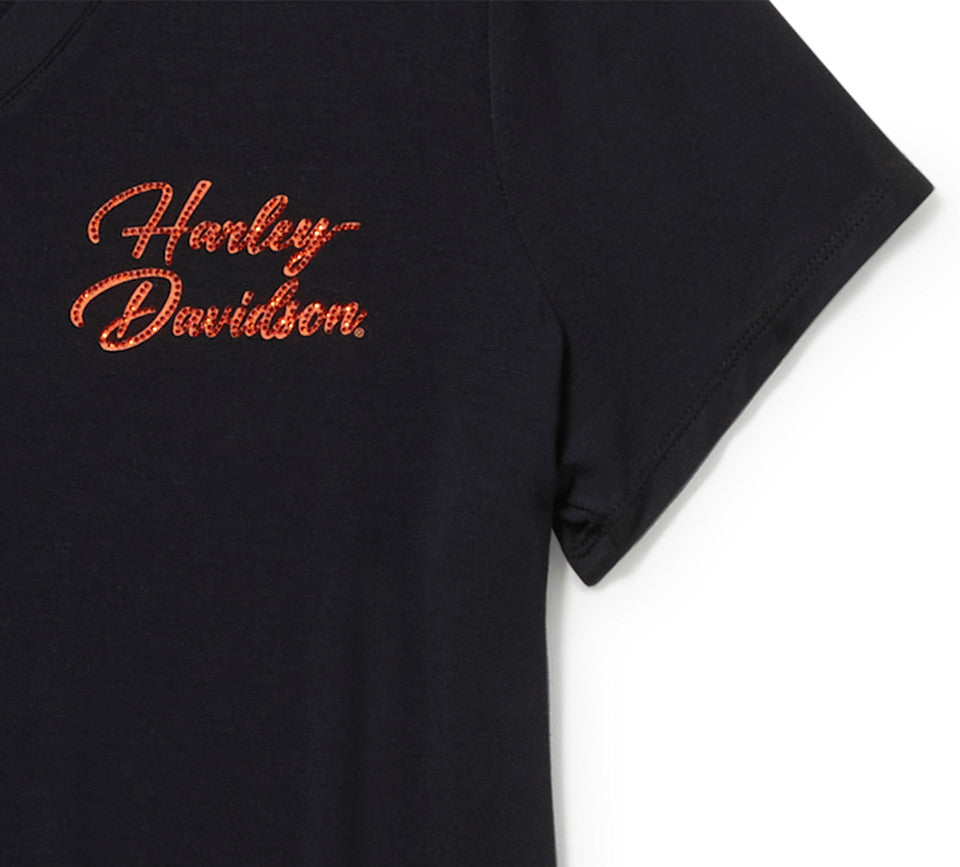 Harley-Davidson® Women's Essential Bling V Neck Tee