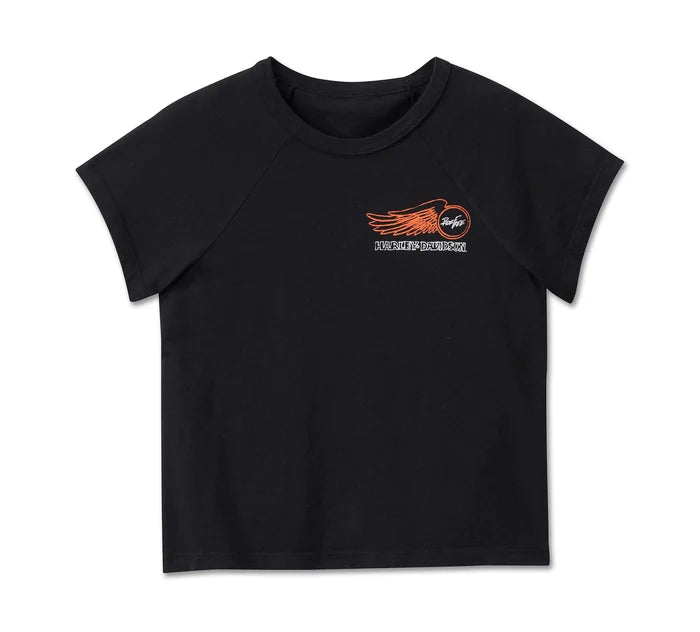 Harley-Davidson® Willie G Winged Wheel Baby Doll Tee - True Black