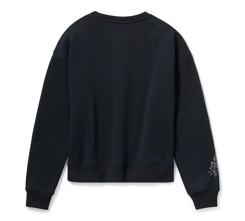 Harley-Davidson® Women's Serpent Rose Bling Fleece - Harley Black