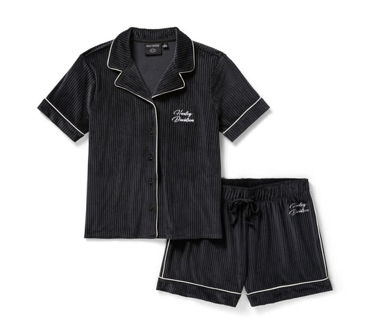 Harley-Davidson® Women's Velour Pajama Short Set