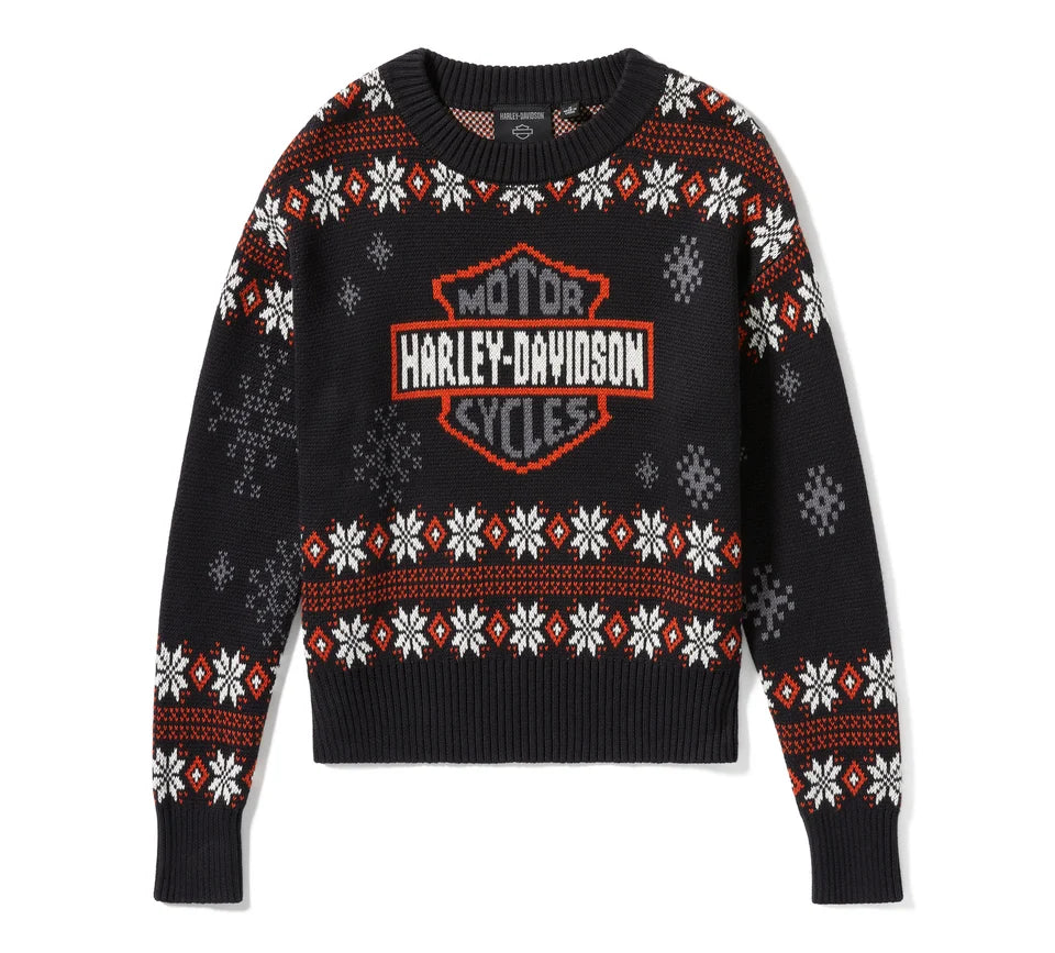 Harley-Davidson® Women's Harley Christmas Sweater - Harley Black